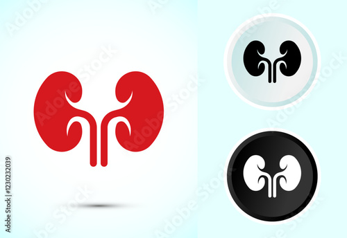 Kidney icon design illustration. Human organ icon, Kidney care logo sign symbol