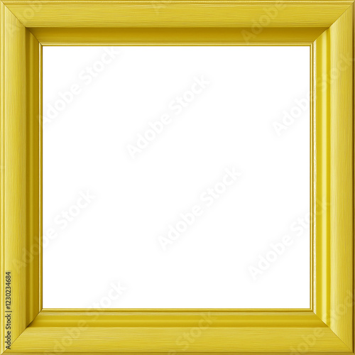 Yellow frame on white, Yellow frame for picture, Yellow square frame, picture frame, photo frame