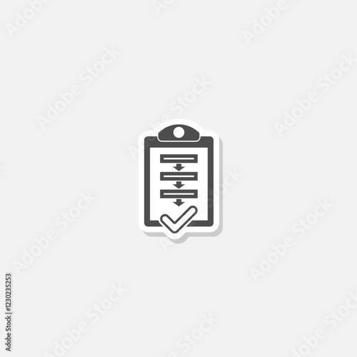 Procedure icon sticker isolated on gray background