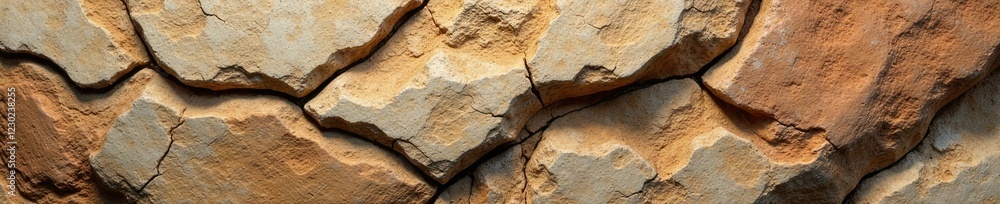 Fossilized stone with cracks and scratches on a rocky surface, weathered stone, rugged terrain, broken Fossilized stone with cracks and scratches on a rocky surface, weathered stone, rugged terrain, broken