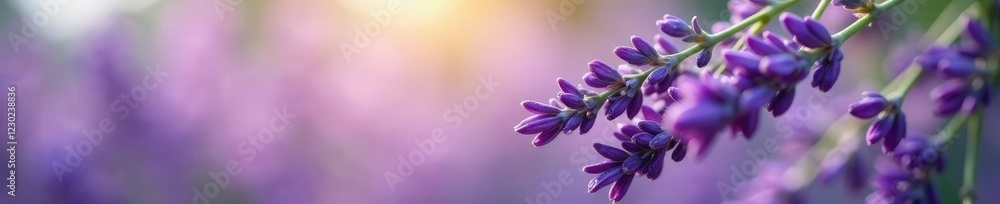 Fresh lavender petals hanging from a clothes hanger, natural scent, floral Fresh lavender petals hanging from a clothes hanger, natural scent, floral