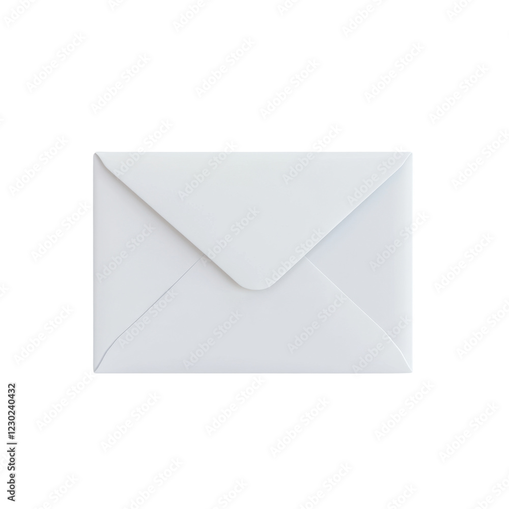 Plain White Envelope Isolated on White Background for Design Use Plain White Envelope Isolated on White Background for Design Use