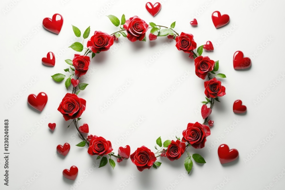 Elegant Red Roses in Heart-Shaped Arrangement Elegant Red Roses in Heart-Shaped Arrangement