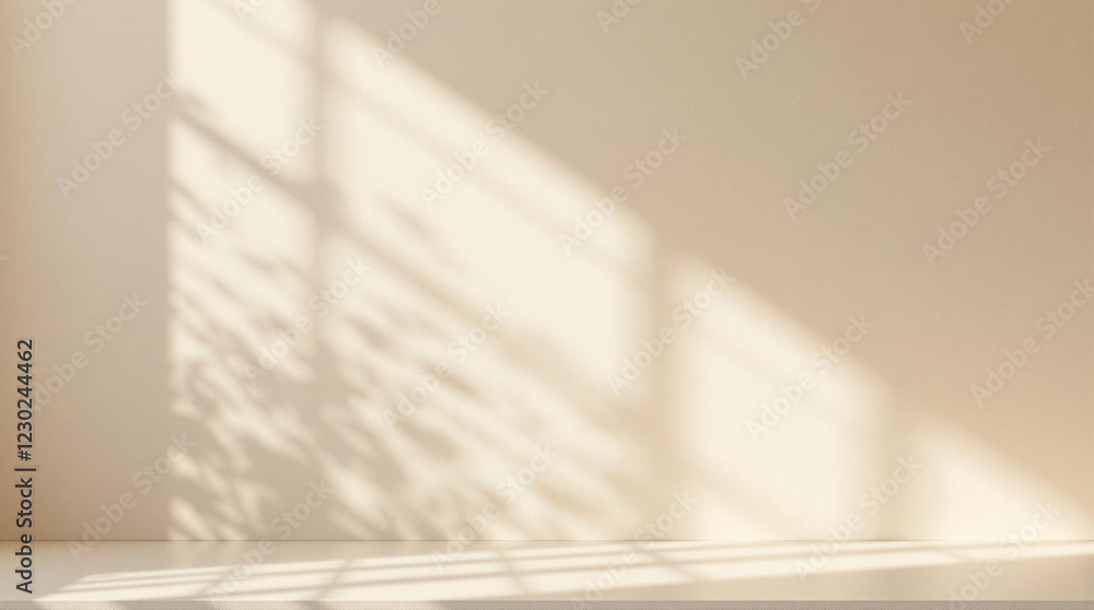 minimalistic abstract simple gentle light beige background for product presentation with light and beautiful shadow from window on wall minimalistic abstract simple gentle light beige background for product presentation with light and beautiful shadow from window on wall
