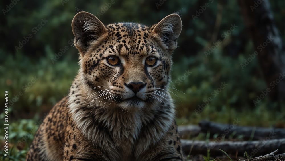 Fototapeta premium close up of leopard