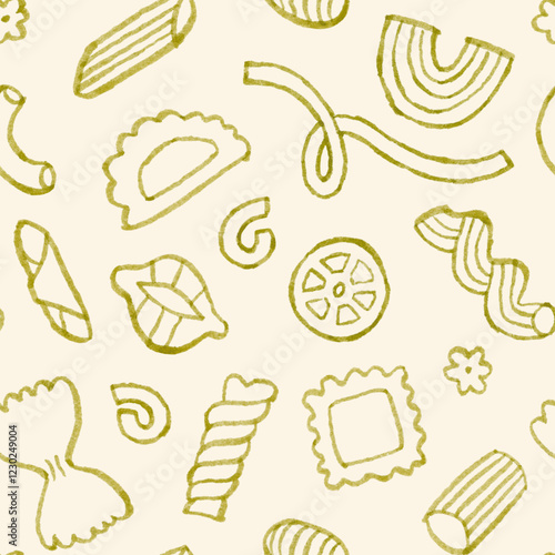 seamless pattern italian pasta