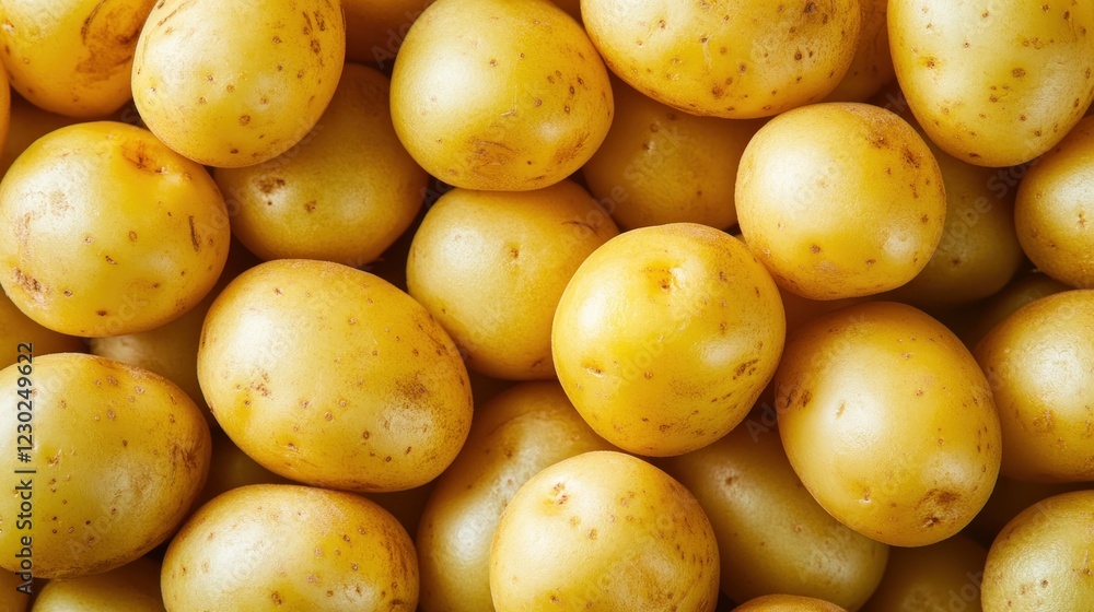 A Close-Up Shot of Golden Yellow Potatoes A Close-Up Shot of Golden Yellow Potatoes