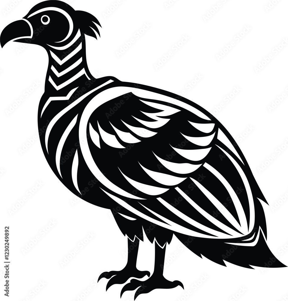 Obraz premium Modern Vulture vector illustration design, Vulture line art vector, Vulture vector icon design