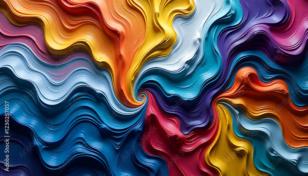 Fototapeta premium abstract colorful background with waves