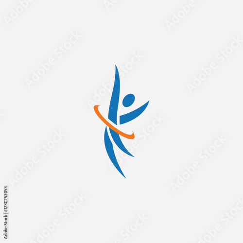 Weight loss, diet coach, woman body, physical fitness, physical therapy logo template