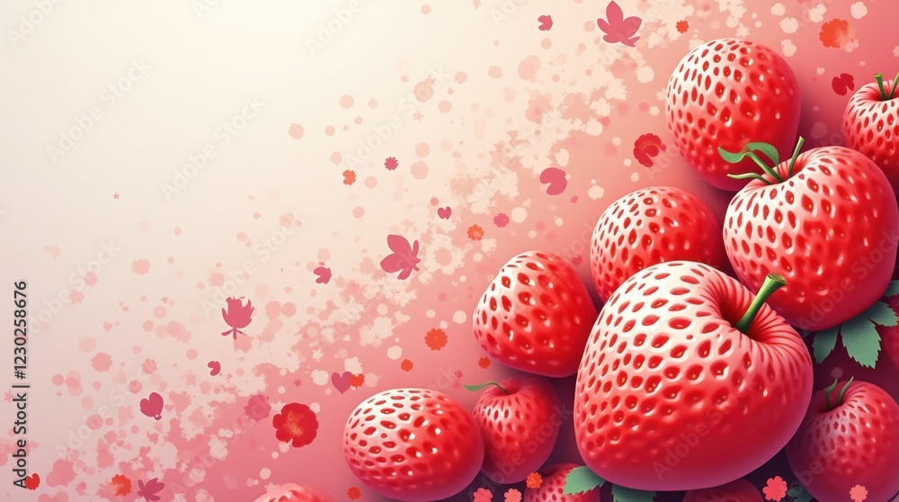 Valentine's day celebration with strawberries romantic setting love-themed background sweet treats Valentine's day celebration with strawberries romantic setting love-themed background sweet treats