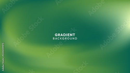Abstract green gradient color background with soft transitions and blank space.