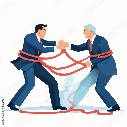 Politics and law or political legislation fight as a left and right.