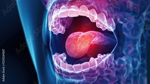 A Visual Depiction of Tongue Cancer: Understanding the Abnormal Growth on the Tongue and Its Impact on Oral Health. Insights into the Seriousness of This Condition