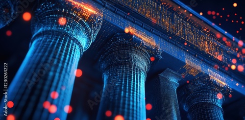 Transforming Finance with AI Cores Digital Structures Data Visualization Futuristic Environment Innovative Concept