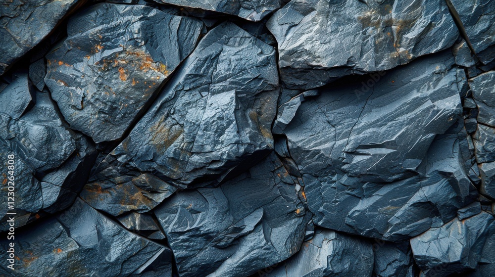 Natural blue rock pattern with sharp and detailed textures. Natural blue rock pattern with sharp and detailed textures.
