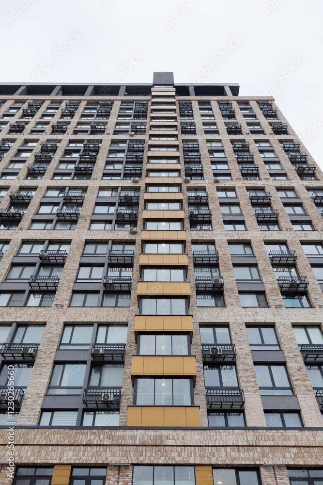 Modern residential building reaching for the sky Modern residential building reaching for the sky
