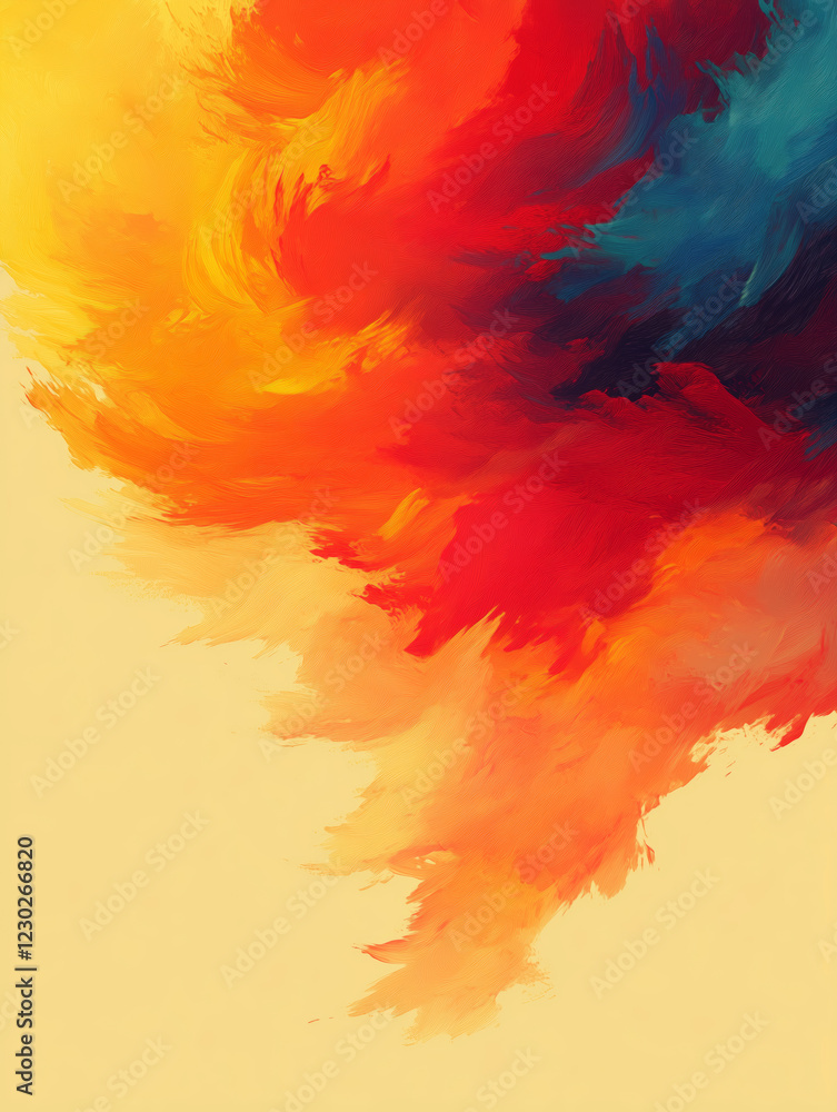 Vibrant Abstract Flames in Bright Tones Vibrant Abstract Flames in Bright Tones