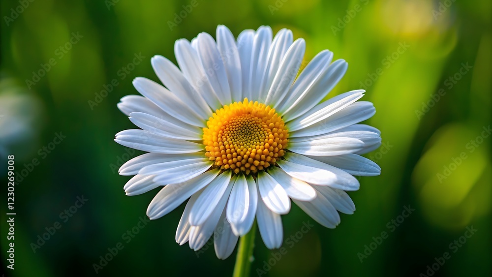Obraz premium Single White Daisy Flower Close-up