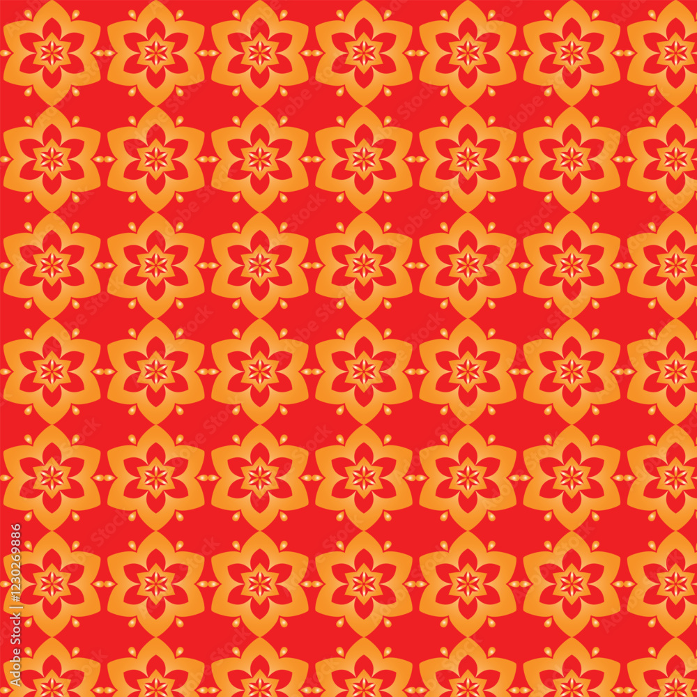 seamless pattern with red flowers seamless pattern with red flowers