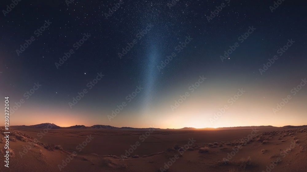 A breathtaking view of the starry sky transitioning into the early morning light, offering a peaceful and celestial ambiance A breathtaking view of the starry sky transitioning into the early morning light, offering a peaceful and celestial ambiance