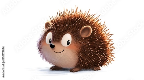 Hedgehog cartoon on white background