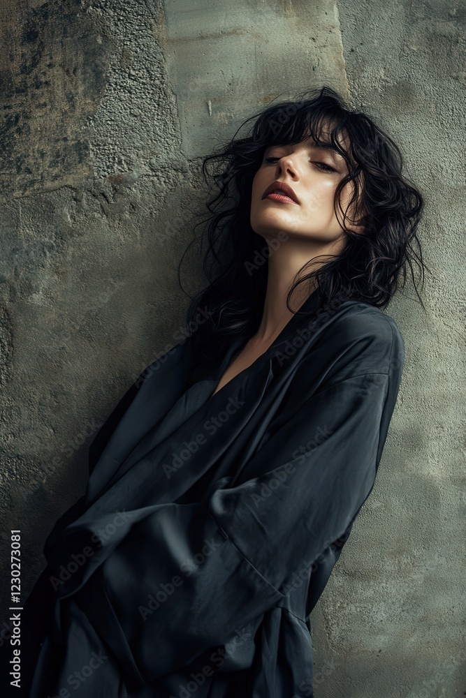 Elegant Woman in a Minimalist Fashion Portrait Elegant Woman in a Minimalist Fashion Portrait