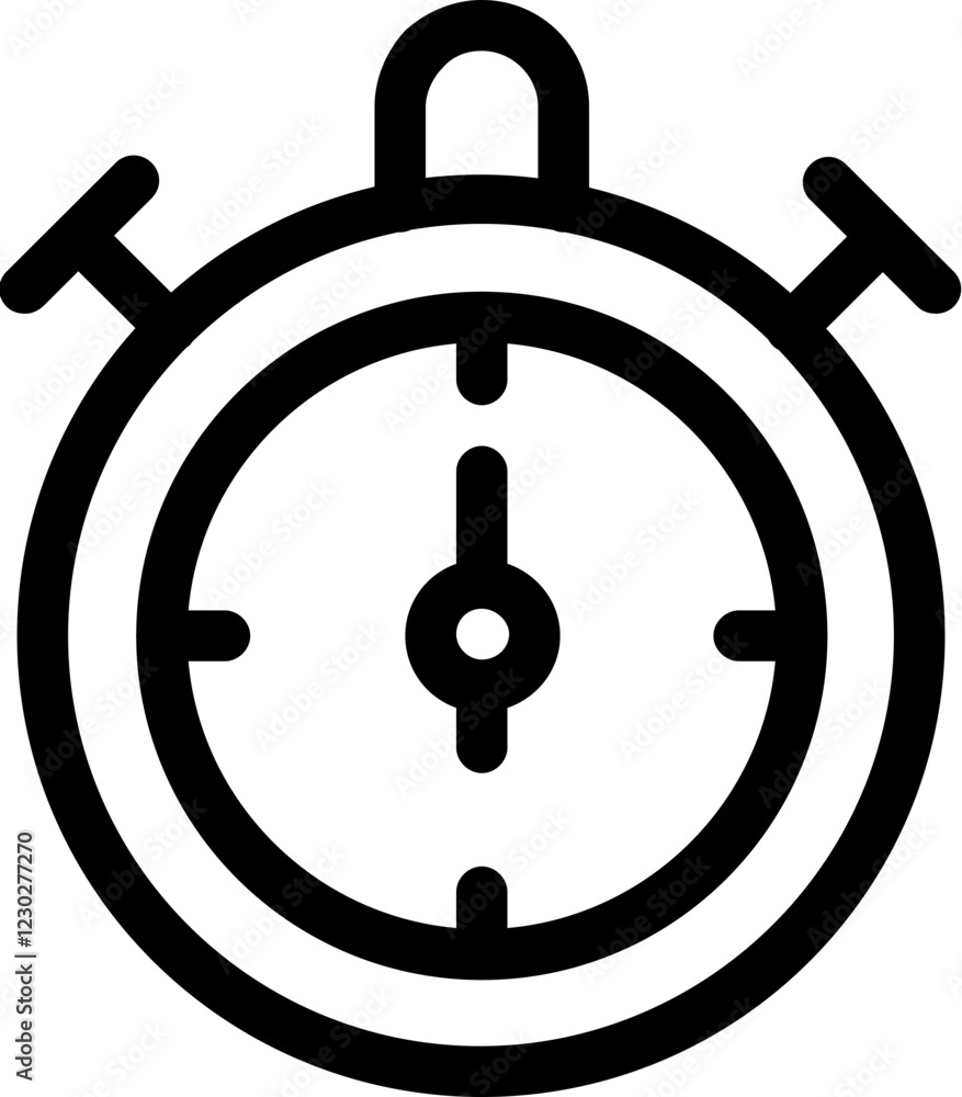 Chronometer Outline Vector Icon Chronometer Outline Vector Icon
