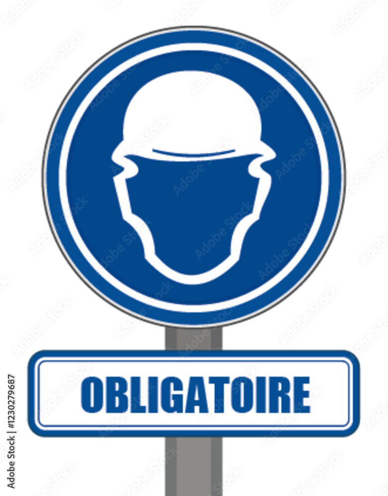 Panneau signalisation obligatoire rond bleu Panneau signalisation obligatoire rond bleu