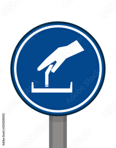 Port obligatoire rond bleu eteindre cigarette cendrier