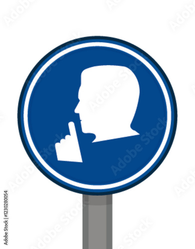 Port obligatoire rond bleu silence