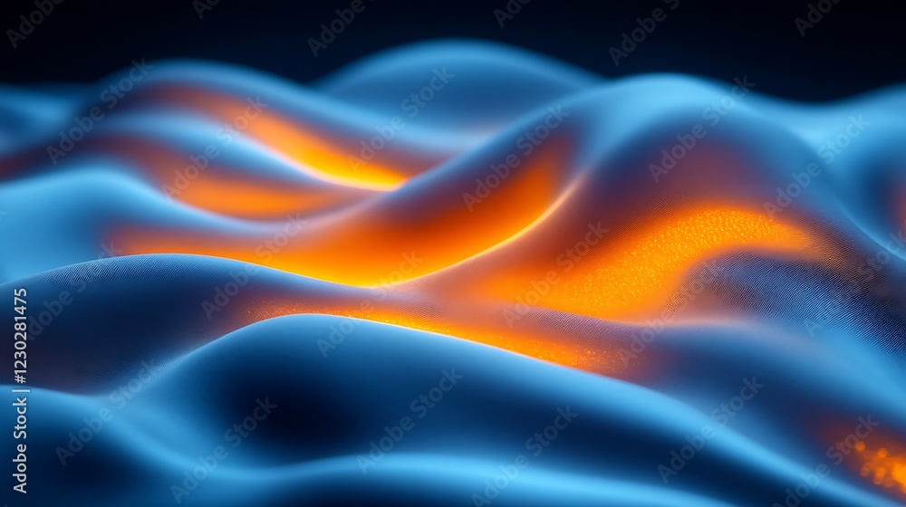 Abstract Blue And Orange Wavy Surface Texture Abstract Blue And Orange Wavy Surface Texture