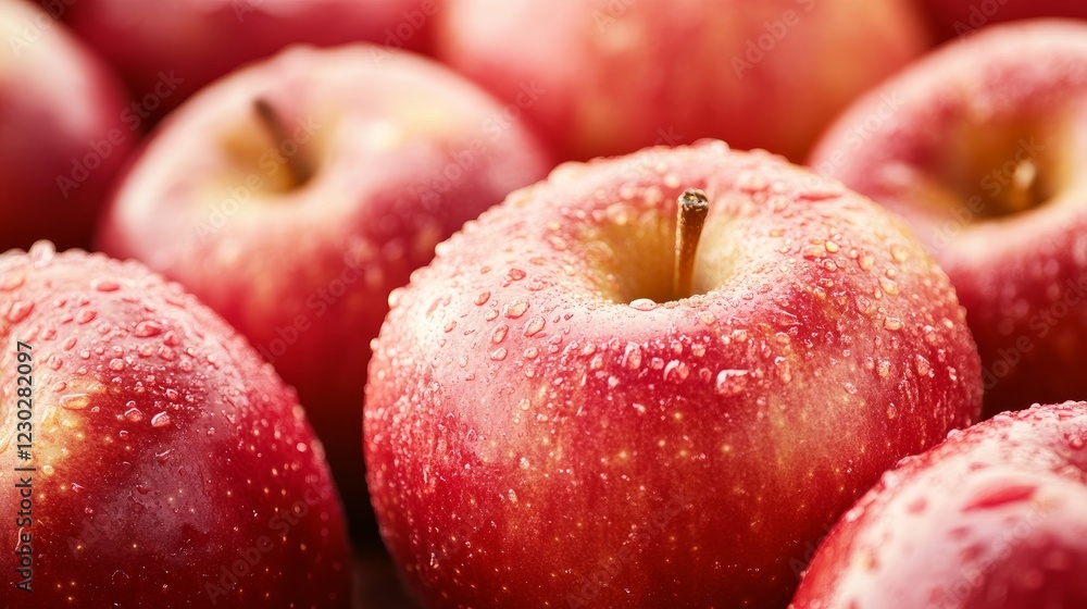 Fresh apples undergoing a grading process at a fruit processing and packaging plant, ensuring quality control in the food industry Fresh apples undergoing a grading process at a fruit processing and packaging plant, ensuring quality control in the food industry