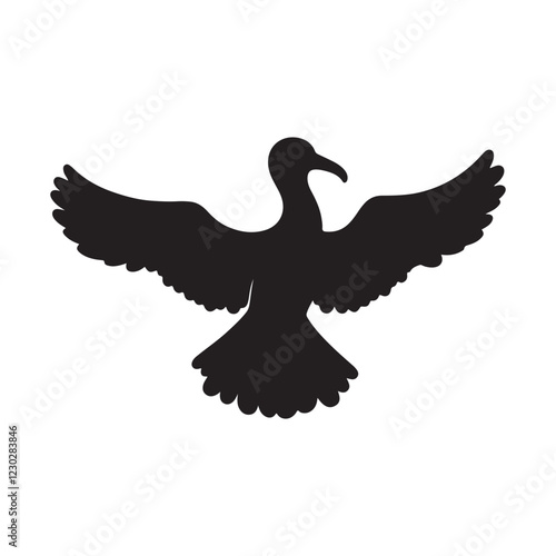 frigate bird isolated silhouette vector on white background
