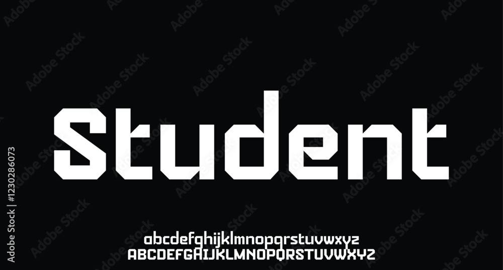 Student, Modern Bold Font. Sans Serif Font. Regular Uppercase Lowercase Typography urban style alphabet fonts for fashion, sport, technology, digital, movie, logo design, vector illustration
Student, Modern Bold Font. Sans Serif Font. Regular Uppercase Lowercase Typography urban style alphabet fonts for fashion, sport, technology, digital, movie, logo design, vector illustration