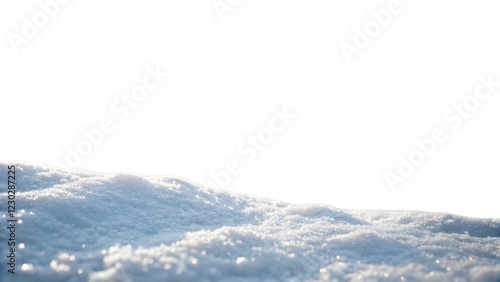 Snowy hill isolated