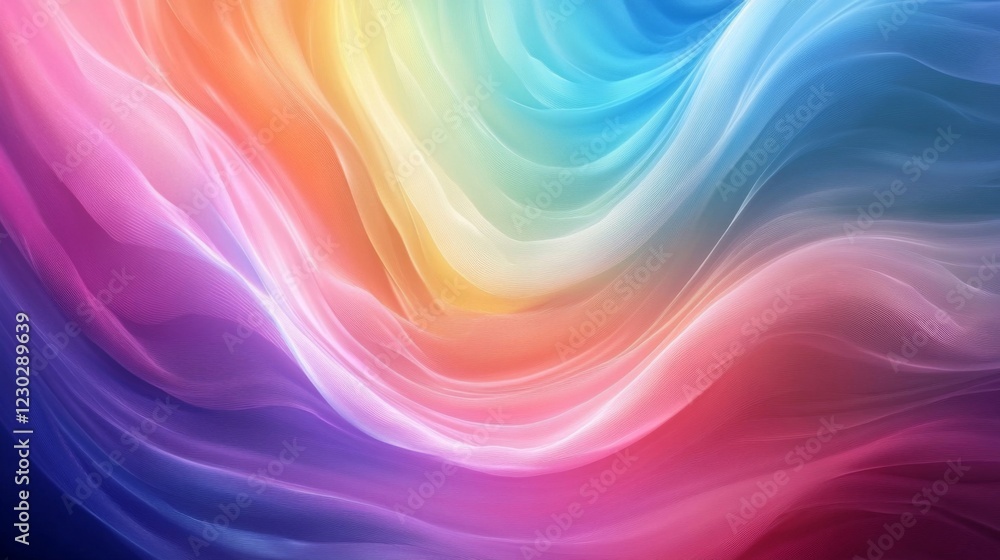 Vibrant Rainbow Fabric Waves Abstract Background Vibrant Rainbow Fabric Waves Abstract Background