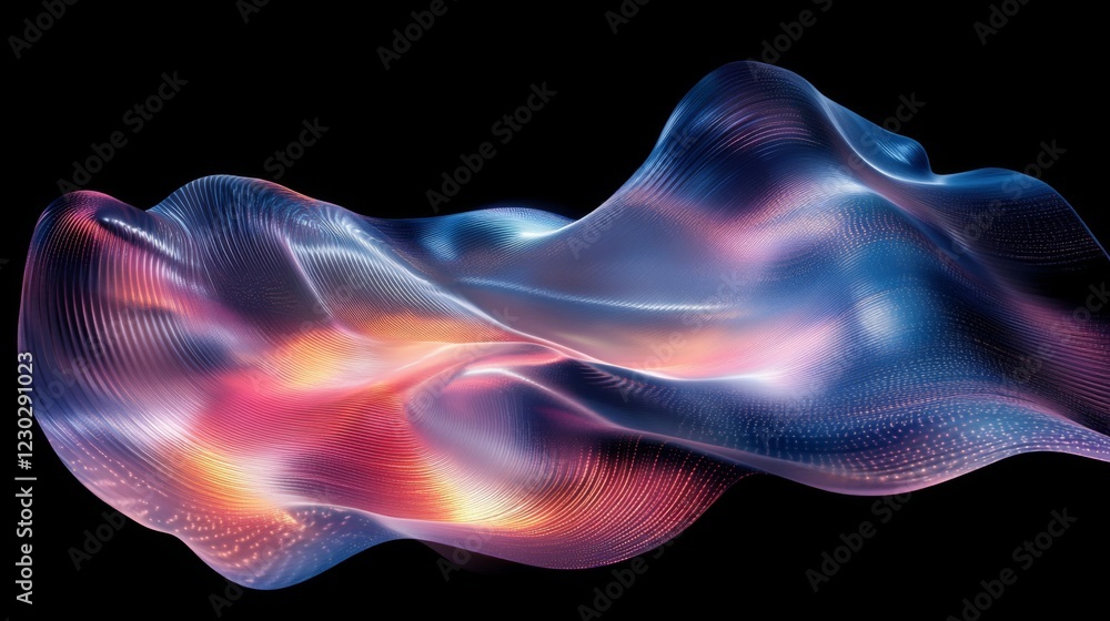 Obraz premium Luminous Cosmic Wave Abstract Background