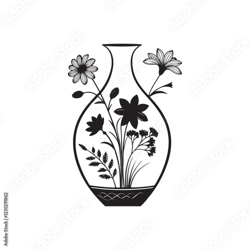 Delicate Floral Charm in Glass