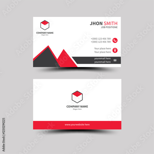 Abstract simple creative modern and clean professional business card template design with texture and pattern, elegant corporate visiting card, name card, corporate business card design with mockup