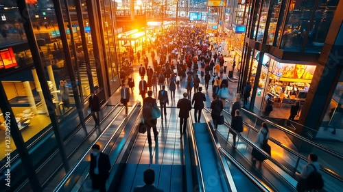 Urban Rush Hour: A City's Energetic Heartbeat