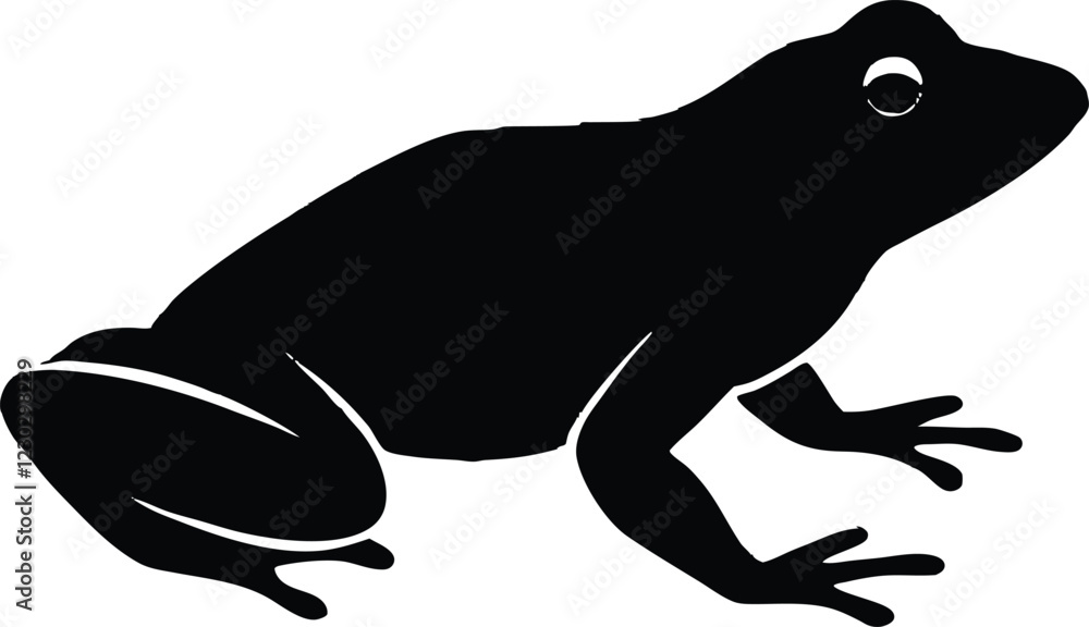 Simple and minimalist frog silhouette,simple flat vector icon Simple and minimalist frog silhouette,simple flat vector icon