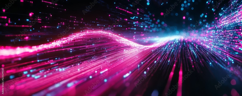 Fototapeta premium Represents audio and visual data in scientific research contexts.