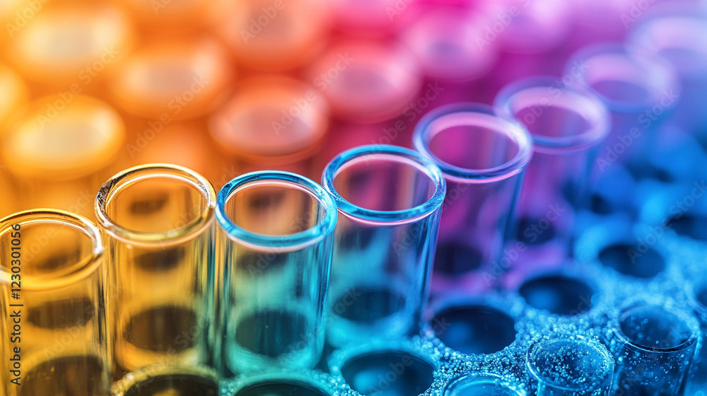 Colorful test tubes representing innovation in pharmaceutical material research with bright tones and modern minimalism, blurred background with empty caption space on the side
Colorful test tubes representing innovation in pharmaceutical material research with bright tones and modern minimalism, blurred background with empty caption space on the side