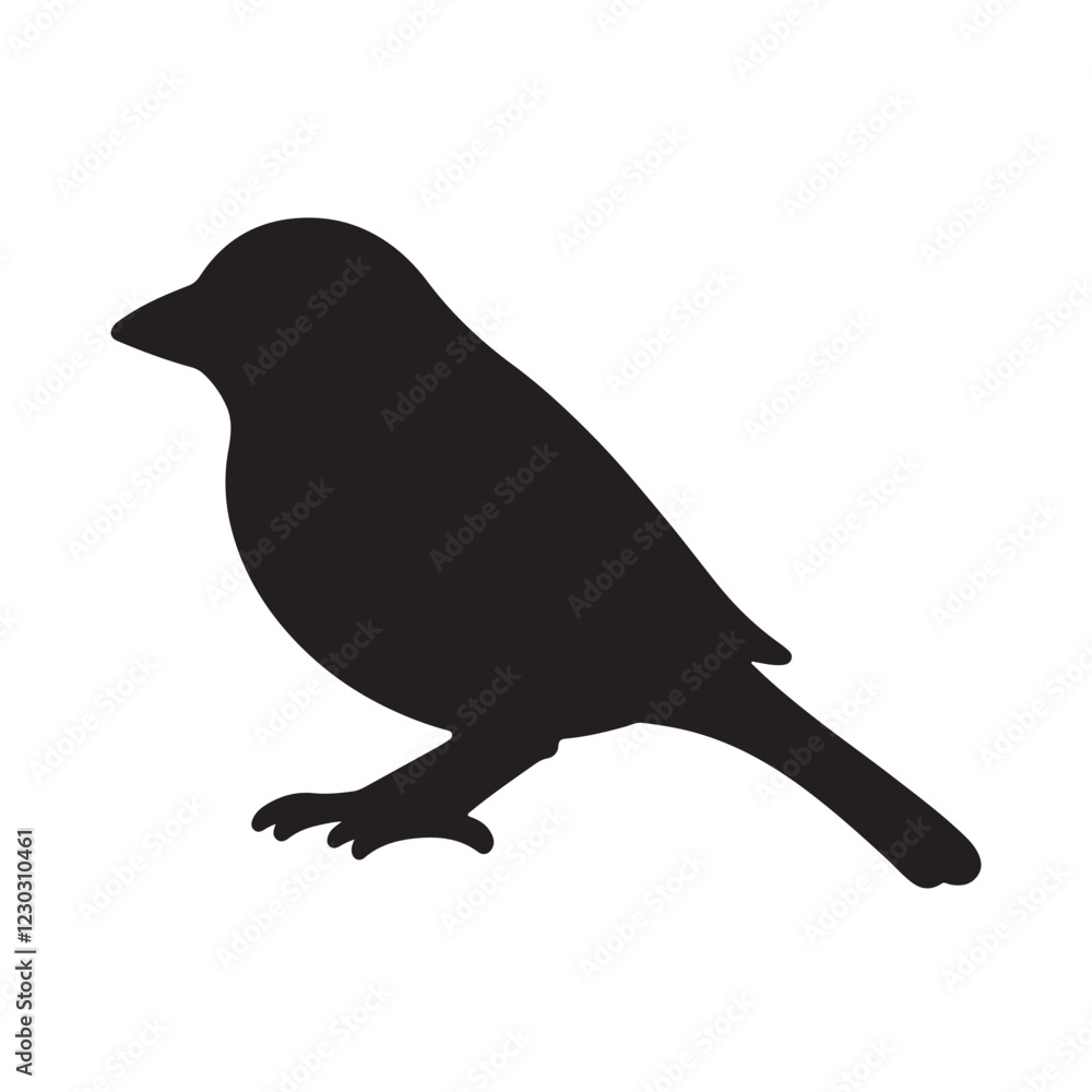 Fototapeta premium sparrow isolated silhouette vector on white background