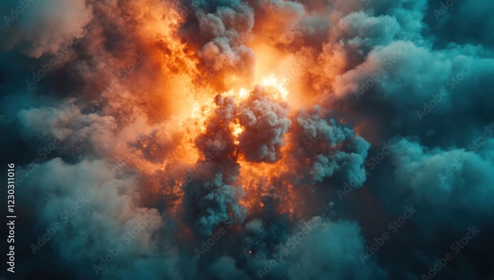 Fiery Inferno: A Dramatic Visual of an Explosive Combustion Fiery Inferno: A Dramatic Visual of an Explosive Combustion