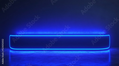 Wallpaper Mural Futuristic Neon Blue Light Display Platform Torontodigital.ca