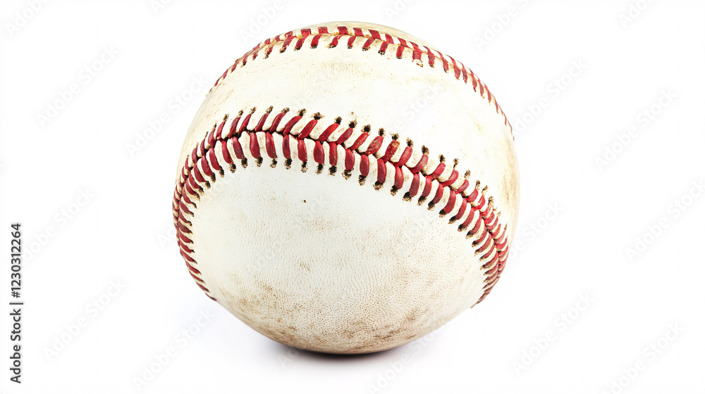 A baseball isolated on a white background. A baseball isolated on a white background.