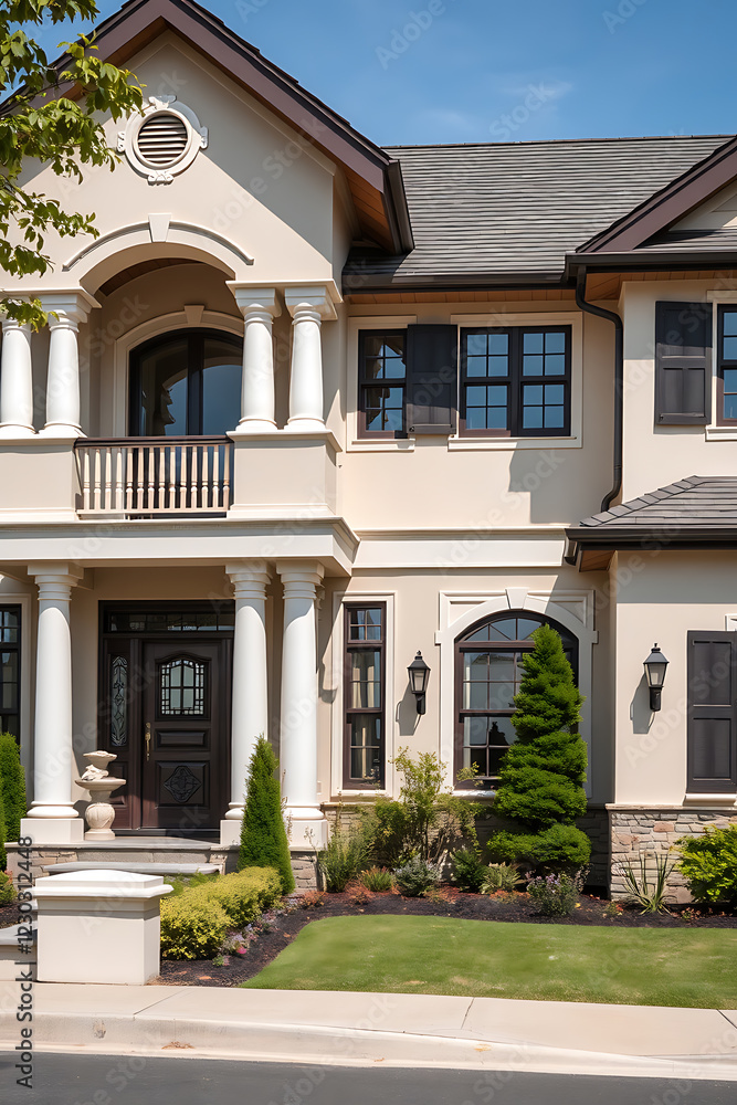 Fototapeta premium Magnificent Mansion: A Masterpiece of Architectural Design