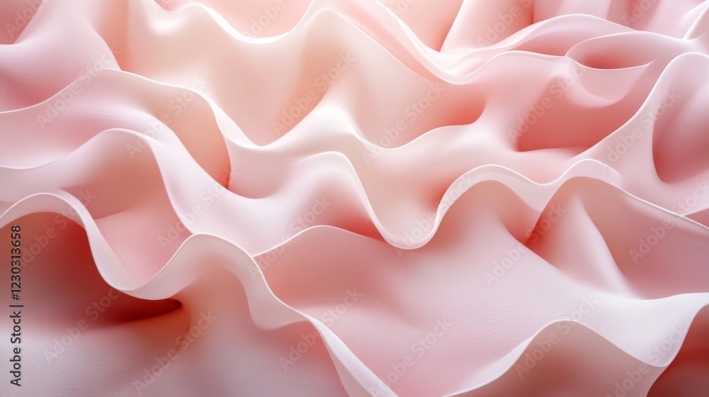 Fototapeta premium Soft Pink Fabric Texture with Gentle Waves